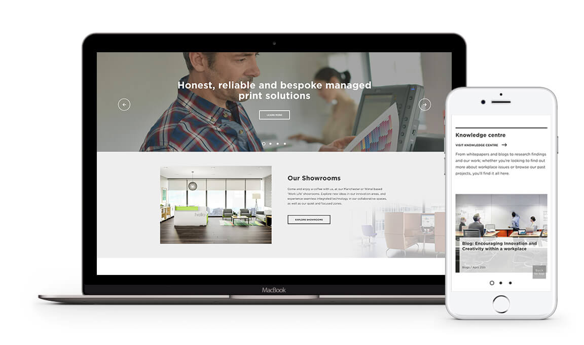 Penketh Group website desktop and mobile